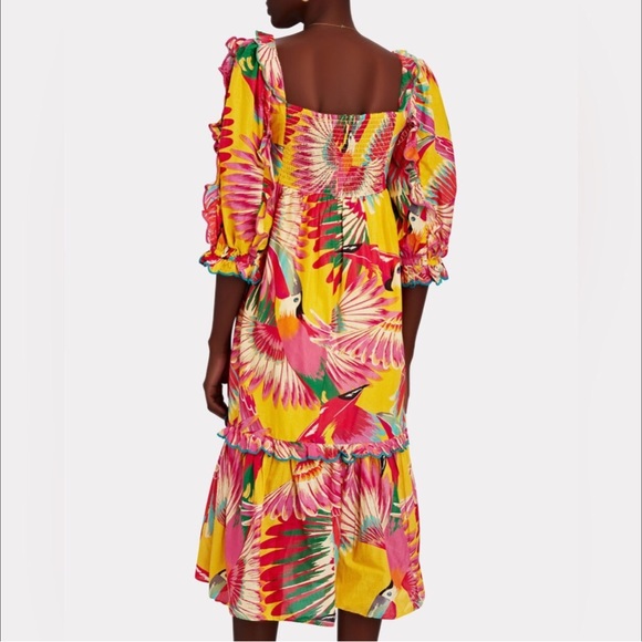 Farm Rio “Colorful Toucans” Midi Dress - Picture 3 of 9